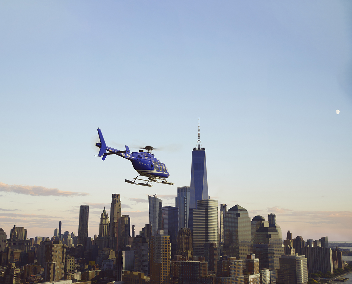 Helicopter flight in your city