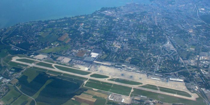 Aerial view of Geneva Airport (GVA)