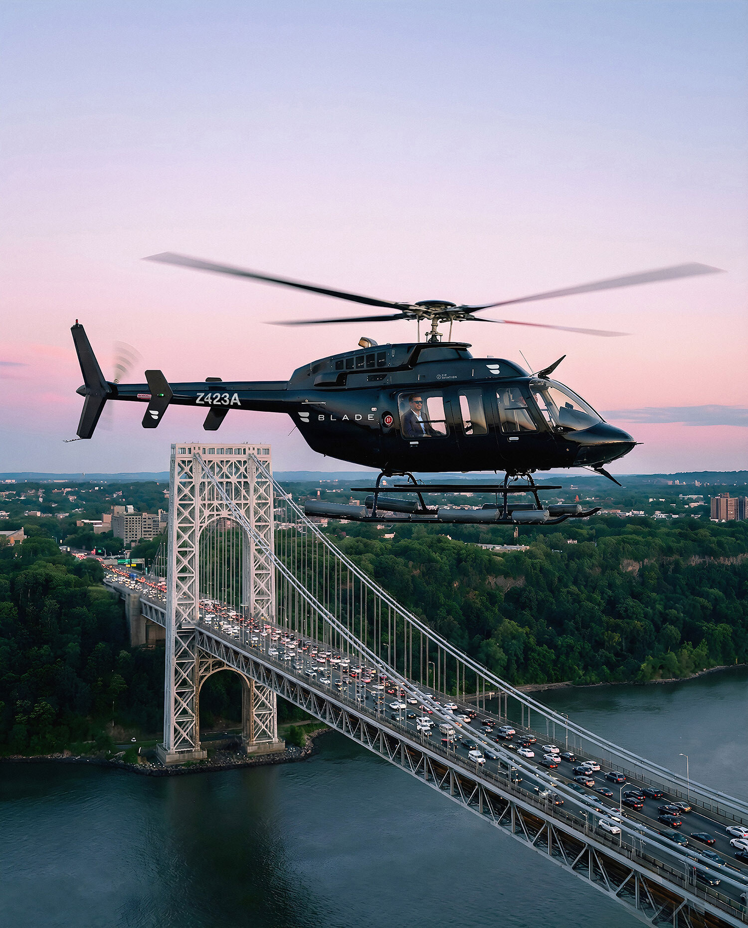 BLADE helicopter over New York