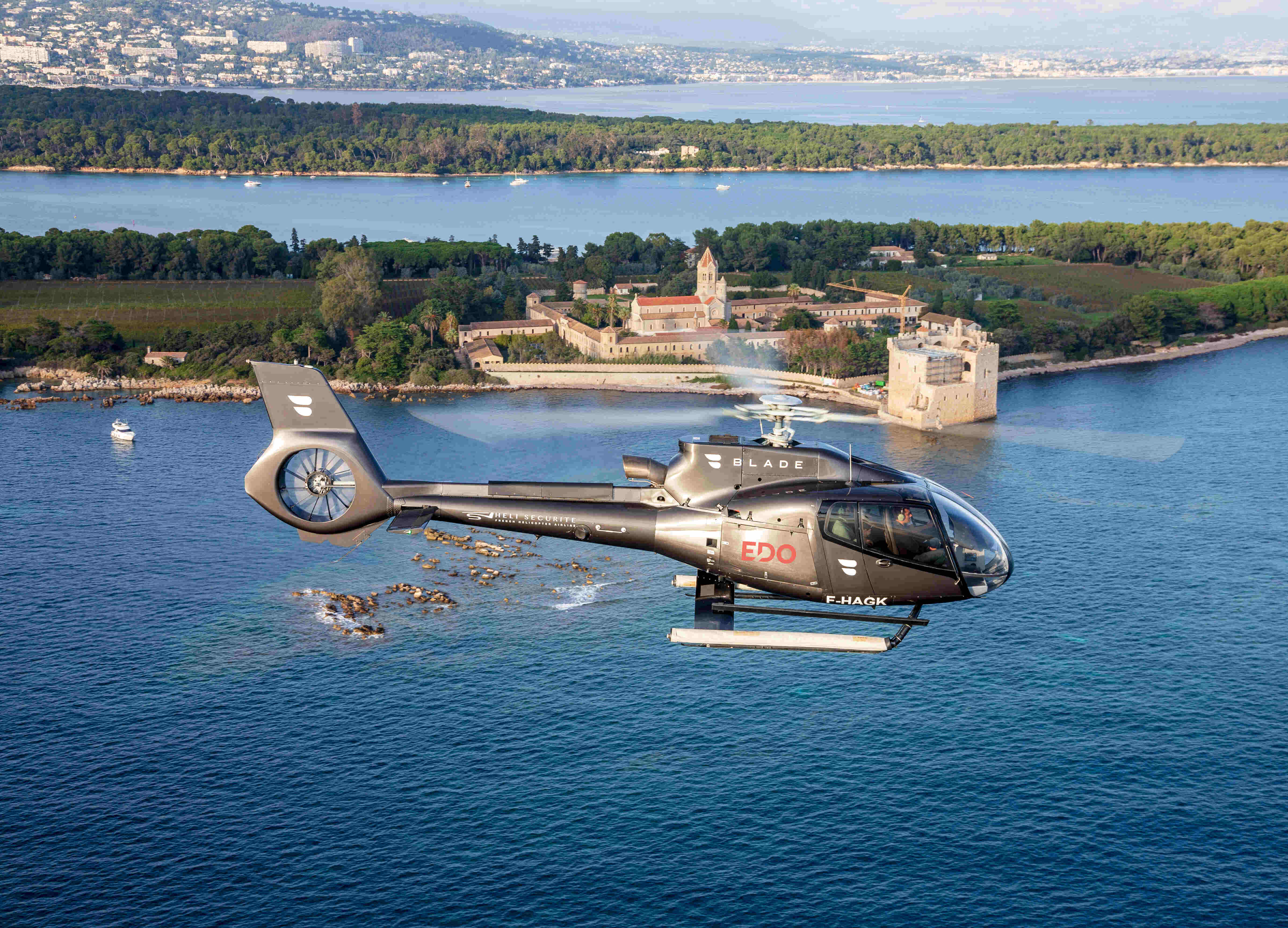 BLADE helicopter over the Côte d'Azur